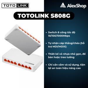 Thiết bị chia mạng Switch Totolink S808G