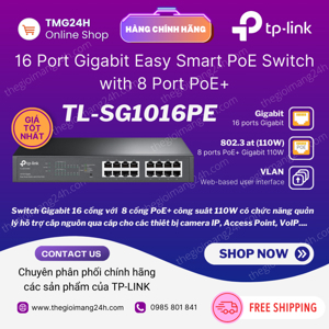 Switch TP-Link TL-SG1016PE - 16 ports