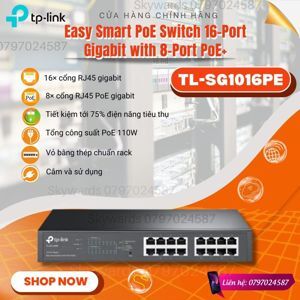 Switch TP-Link TL-SG1016PE - 16 ports