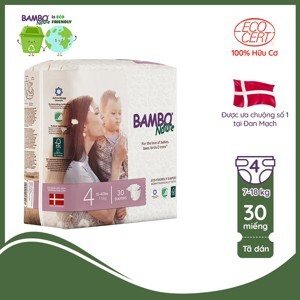 Tã dán Bambo Nature Maxi 4 L30 miếng (7-18kg)