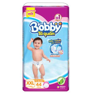 Tã dán Bobby Fresh siêu thấm size L44 miếng (trẻ từ 9 - 13kg)