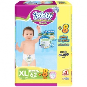 Tã dán Bobby Jumbo size XL - 62 miếng