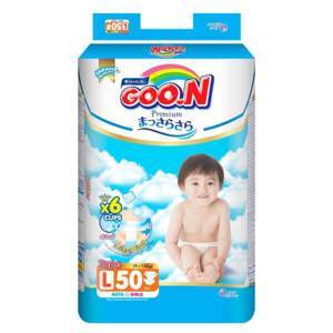 Tã dán Goon Premium Size L 50 miếng (cho bé 9-14kg)