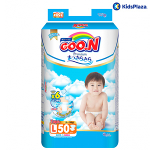 Tã dán Goon Premium Size L 50 miếng (cho bé 9-14kg)