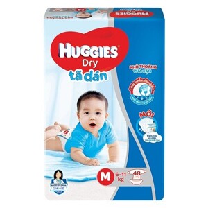 Tã dán Huggies Dry Jumbo size M - 48 miếng