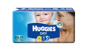 Tã dán Huggies size XXL 44 miếng (trẻ trên 14kg)