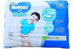 Tã dán Huggies size XXL 30 miếng (trẻ trên 14 kg)