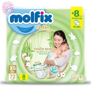 Tã dán Molfix thiên nhiên size L 68 miếng (cho bé 9 - 13kg)