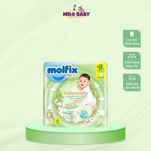 Tã dán Molfix thiên nhiên size M 48 miếng (cho bé 6 - 11kg)