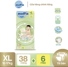 Tã dán Molfix thiên nhiên size XL 38 miếng (cho bé 12 - 17kg)