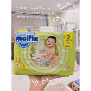 Tã dán Molfix thiên nhiên size M 48 miếng (cho bé 6 - 11kg)