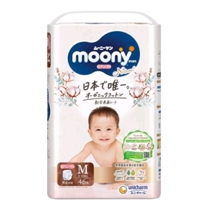 Tã dán Moony Natural L38 - 38 miếng (cho bé từ 9-14kg)