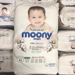 Tã dán Moony Natural M46 - 46 miếng (cho bé từ 5-10kg)