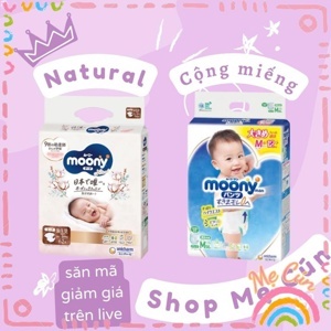 Tã dán Moony Natural S58 - 58 miếng (cho bé từ 4-8kg)