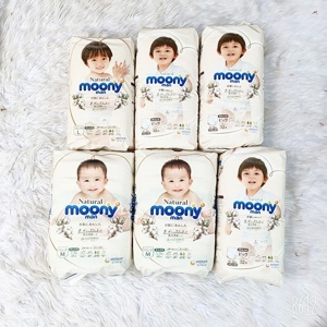 Tã dán Moony Natural S58 - 58 miếng (cho bé từ 4-8kg)