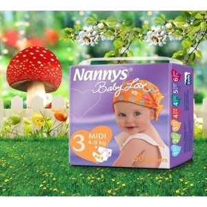 Tã dán Nannys Midi size M 50 miếng (trẻ từ 4 - 9kg)