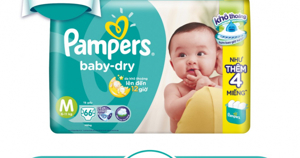 Tã dán Pampers size L60 miếng (trẻ từ 9 - 15kg)