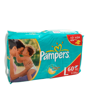 Tã dán Pampers size L60 miếng (trẻ từ 9 - 15kg)