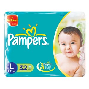 Tã dán Pampers size L 32 miếng (trẻ từ 9 - 15kg)