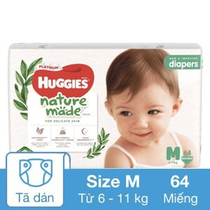 Tã dán siêu cao cấp Huggies Platinum M64 64 Miếng