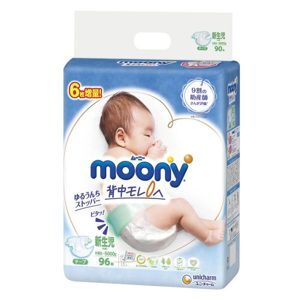 Tã dán sơ sinh Moony Newborn 96 miếng