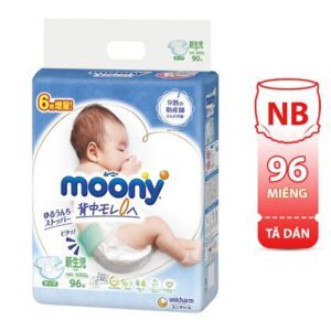 Tã dán sơ sinh Moony Newborn 96 miếng