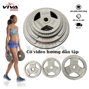 Tạ đĩa lỗ sắt sơn tĩnh điện 10kg