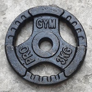 Tạ đĩa lỗ sắt sơn tĩnh điện 3kg