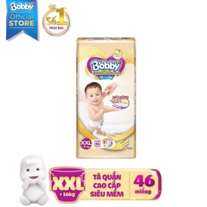 Tã quần Bobby Extra Soft Dry size XXL 46 miếng (cho bé trên 16kg)