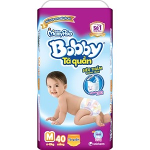 Tã quần Bobby size M40 miếng (trẻ từ 6 - 10kg)