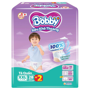 Tã quần Bobby size XXL28 miếng (trẻ trên 16kg)