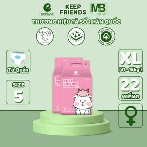 Tã quần Enblanc Keep Friend size XL bé gái 22 miếng (13-18kg)