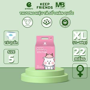 Tã quần Enblanc Keep Friend size XL bé gái 22 miếng (13-18kg)