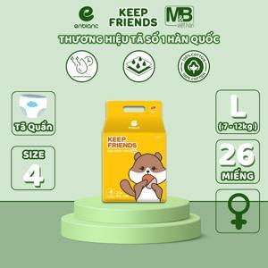 Tã quần Enblanc Keep Friend size L bé gái 26 miếng (9-14kg)