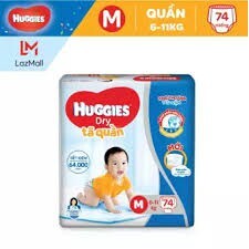 Tã quần Huggies size M74 miếng (trẻ từ 6 - 11kg)