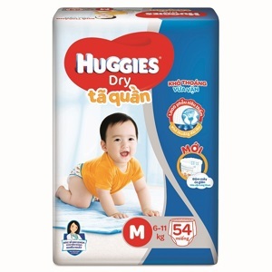 Tã quần Huggies Dry size M 54 miếng (cho bé 6 - 11kg)