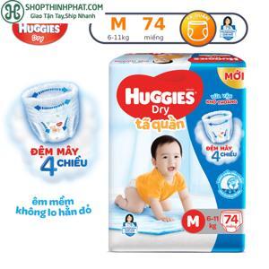 Tã quần Huggies Dry Super Jumbo size M - 74  miếng