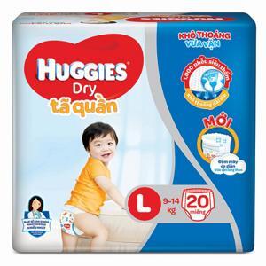 Tã quần Huggies size L 20 miếng (trẻ từ 9 - 14kg)