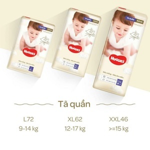 Tã quần Huggies size XL62 miếng (trẻ từ 12 - 17kg)