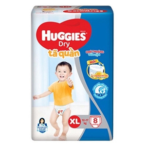 Tã quần Huggies size XL 8 miếng (trẻ từ 12 - 17kg)