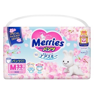 Tã quần Merries M33 - 33 miếng (dành cho trẻ từ 6-10kg)