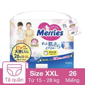 Tã quần Merries XXL26 - 26 miếng (dành cho trẻ từ 15-28kg)