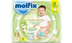 Tã quần Molfix thiên nhiên size L 20 miếng (cho bé 9 - 13kg)