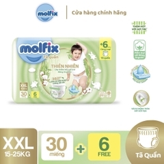 Tã quần Molfix thiên nhiên size XXL 30 miếng (cho bé 15 - 25kg)