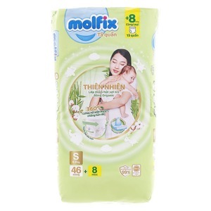 Tã quần Molfix thiên nhiên size S 46 miếng (cho bé 4 - 8kg)