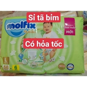 Tã quần Molfix thiên nhiên size L 68 miếng (cho bé 9 - 13kg)