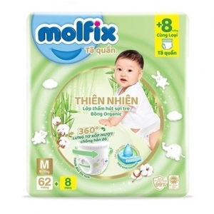 Tã quần Molfix thiên nhiên size L 54 miếng (cho bé 9 - 13kg)