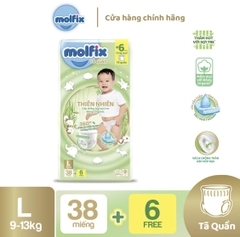 Tã quần Molfix thiên nhiên size L 38 miếng (cho bé 9 - 13kg)