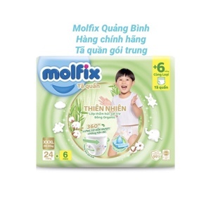 Tã quần Molfix thiên nhiên size XL 34 miếng (cho bé 12 - 17kg)