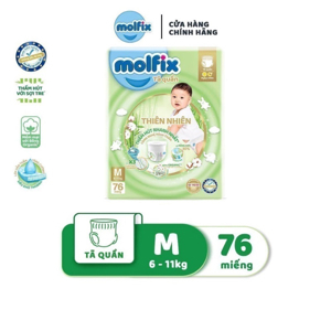 Tã quần Molfix thiên nhiên size L 68 miếng (cho bé 9 - 13kg)